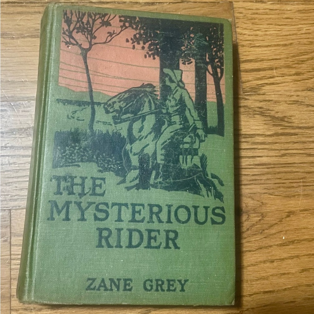 Vintage 1921 1st Edition The Mysterious Rider Zane Grey Novel Hardback book